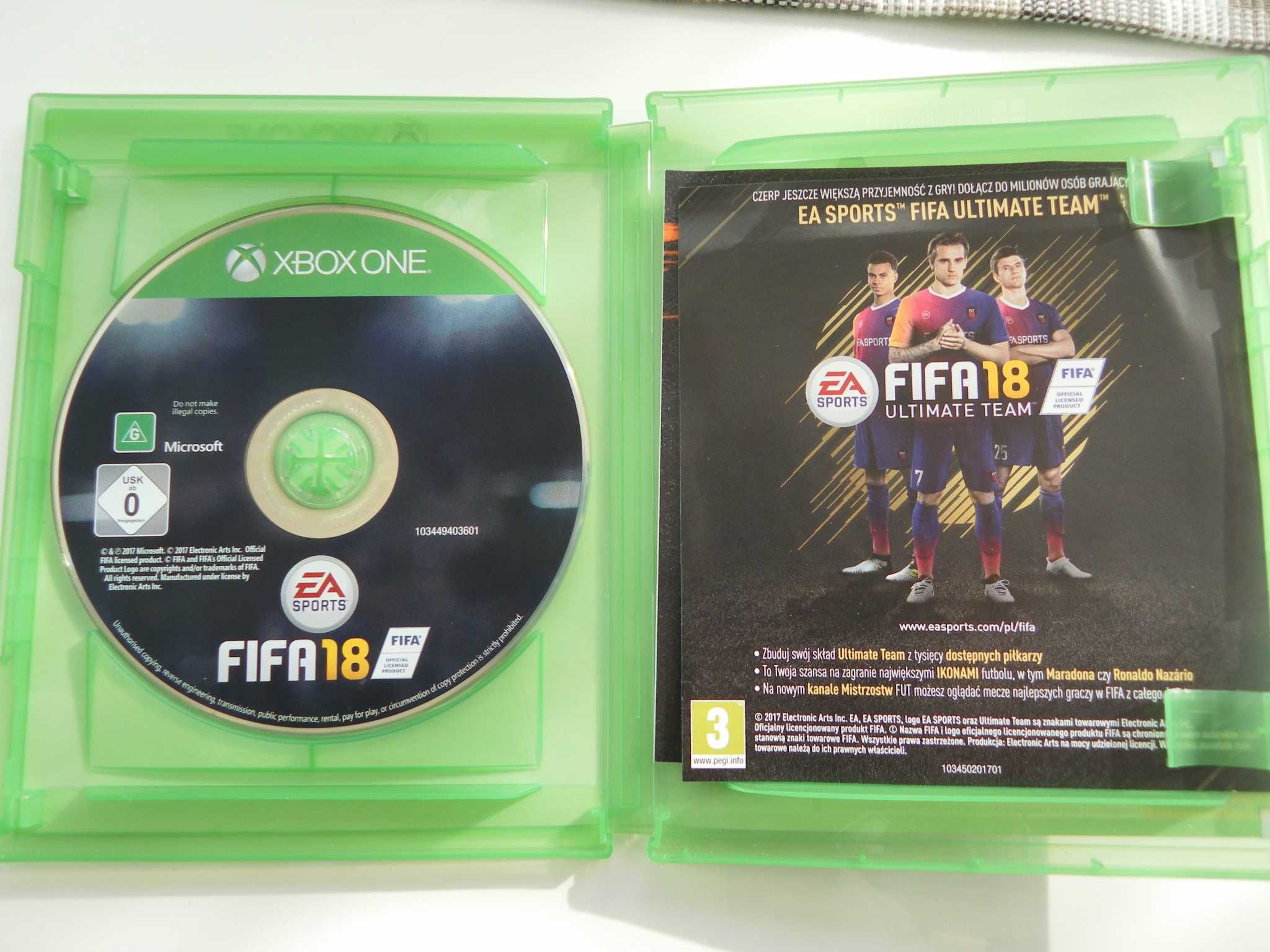 GRA - FIFA 2018 NA X-BOX - STAN IDEALNY - do kolekcji