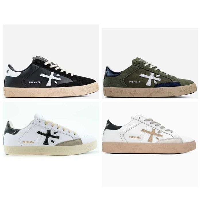 Унисекс кожаные кроссовки Premiata Steven шкіряні кросівки премиата