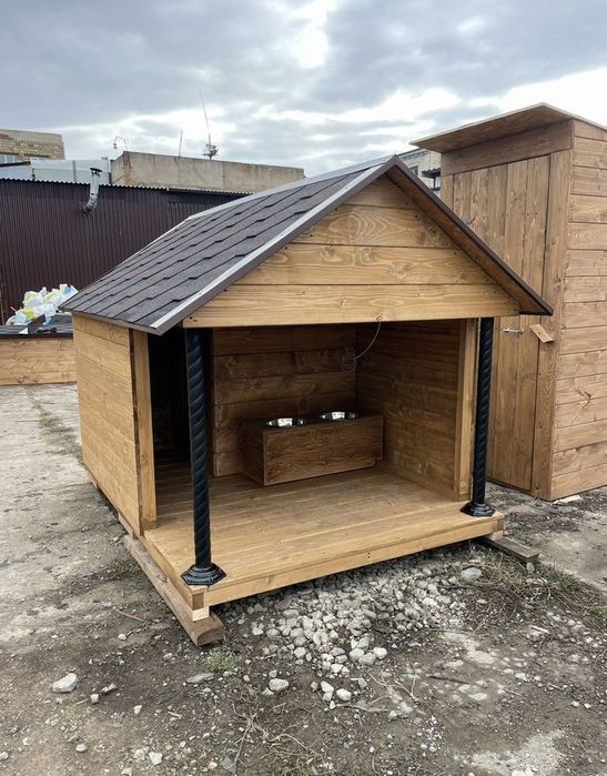 Будка,вольер с верандой 2,00*1,50