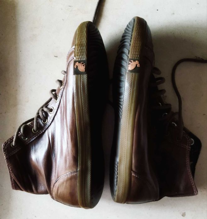 Botas camel/castanhas, unissexo, marca Paul Smith, 37