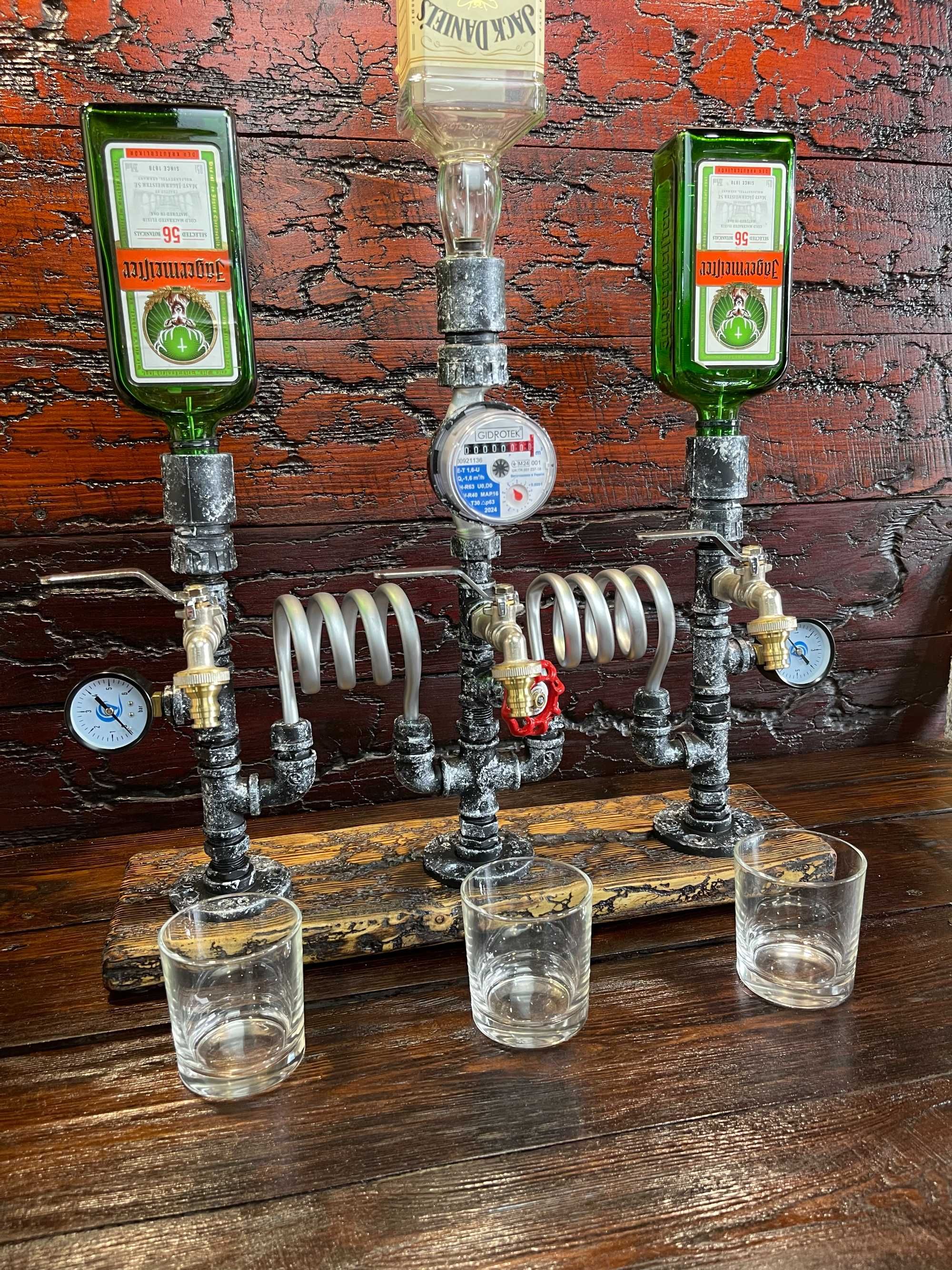 Nalewak, stojak do alkoholu "Symbioza-2" z licznikiem