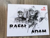 Autograf ADAM MAŁYSZ rajdy z Rafał Marton wymiar 100 mm x 135mm