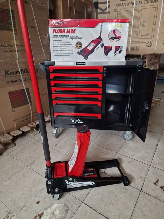 conjunto carrinho de ferramenta 7 gavetas completas + Macaco 4 ton