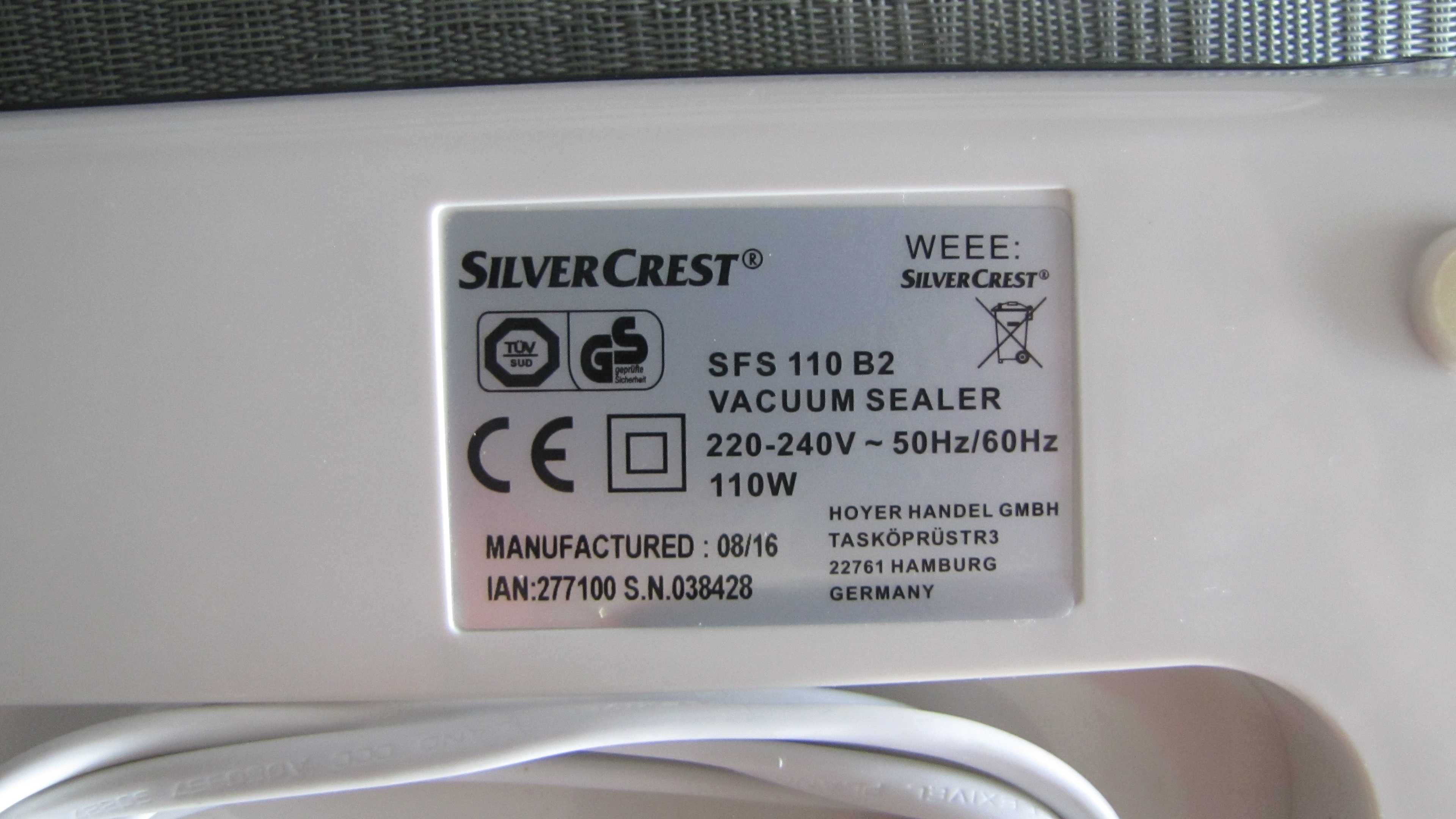 Вакууматор / Вакуумний пакувальник SilverCrest SFS 110 B2