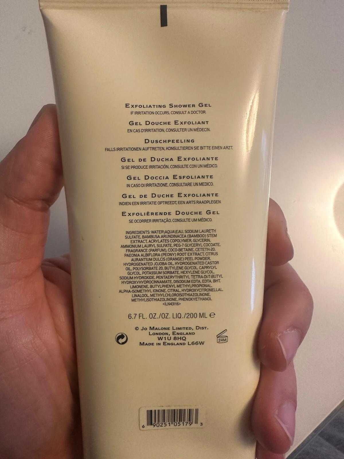 Jo malone lime basil and mandarin exfoliating shower gel 200 ml.