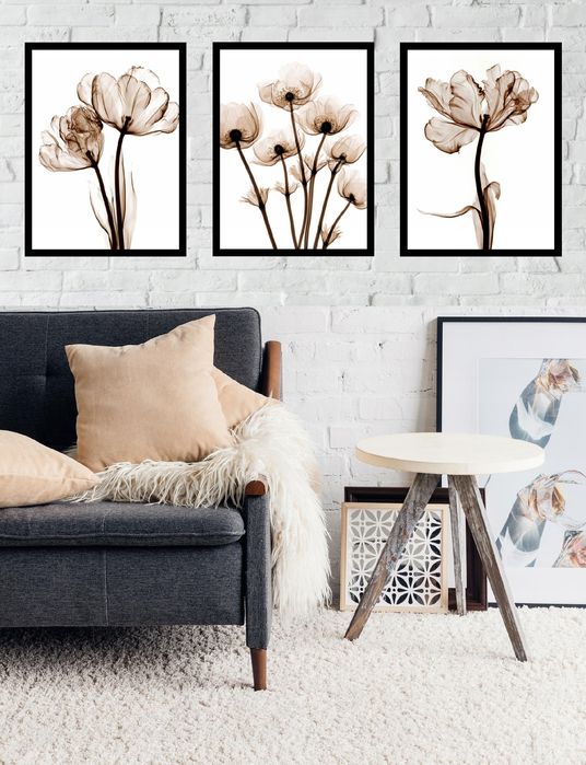 50x40 obrazy w ramie plakaty ramka KWIATY BOHO