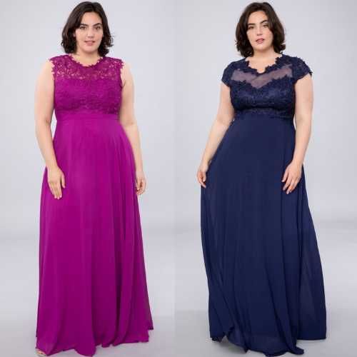 Vestidos de cerimônia tamanhos grandes, até o 56