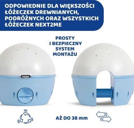 Chicco Next2Stars Lampka Projektor gwiazdek na łóżeczko Róż CHI062348