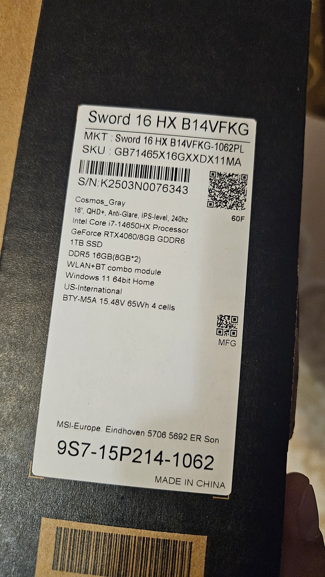 Msi sword nowy mocne podzespoły