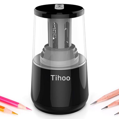 Электрическая точилка для карандашей Tihoo 8008 USB, черная