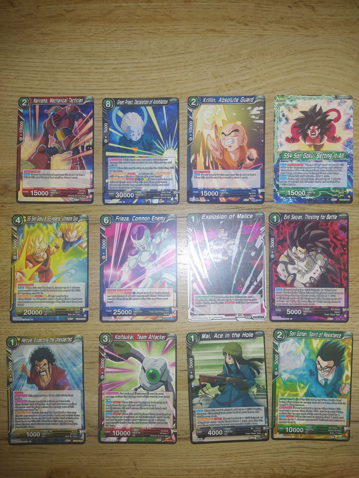 2 - cartas DragonBall