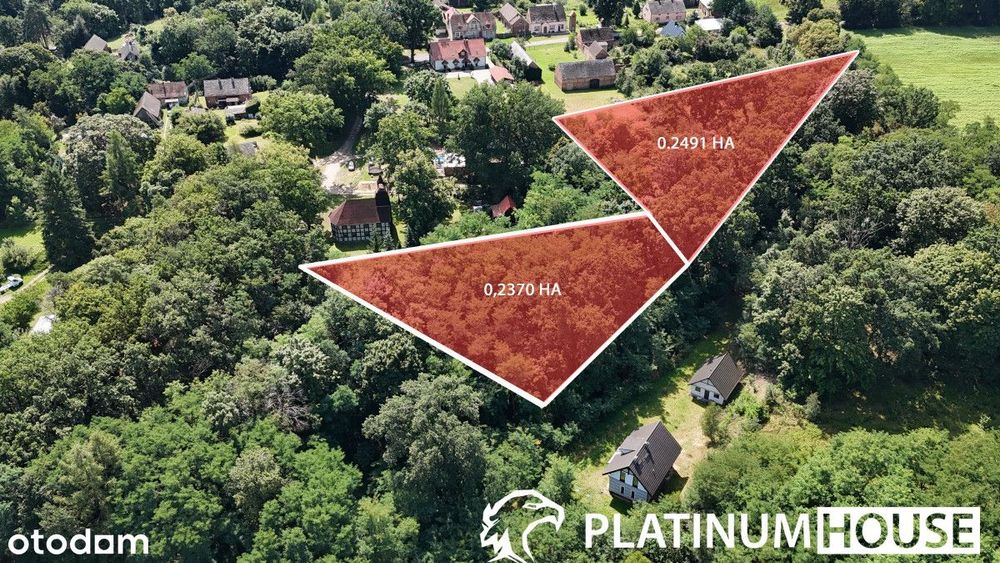 Malowniczo położone działki