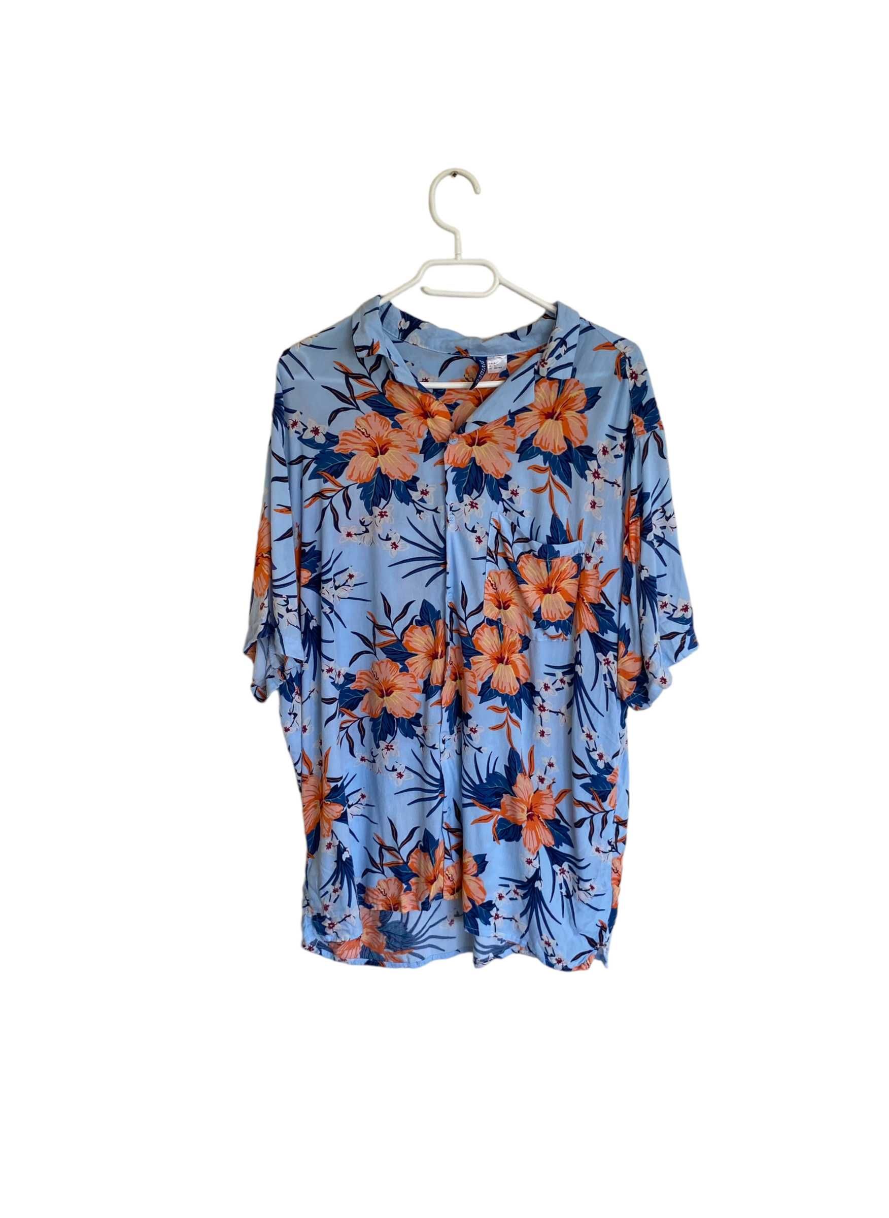 Koszula hawajska w kwiaty, rozmiar XL, stan bardzo dobry