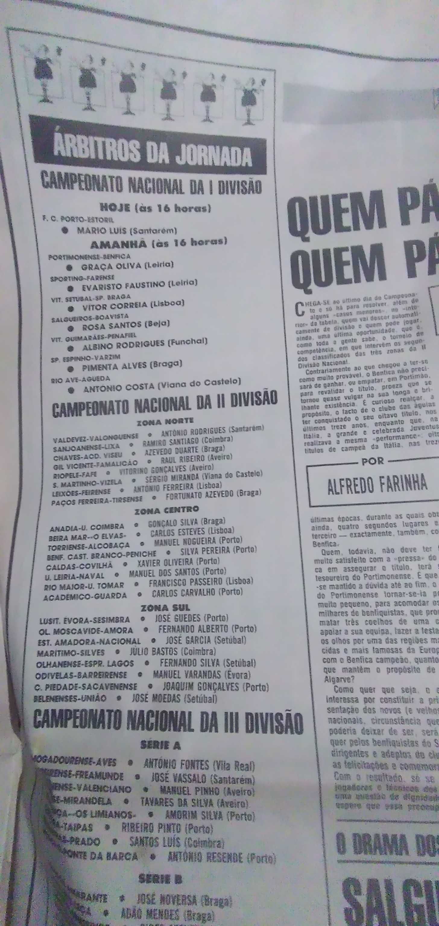 Jornal "a bola"M.J.Agostinho