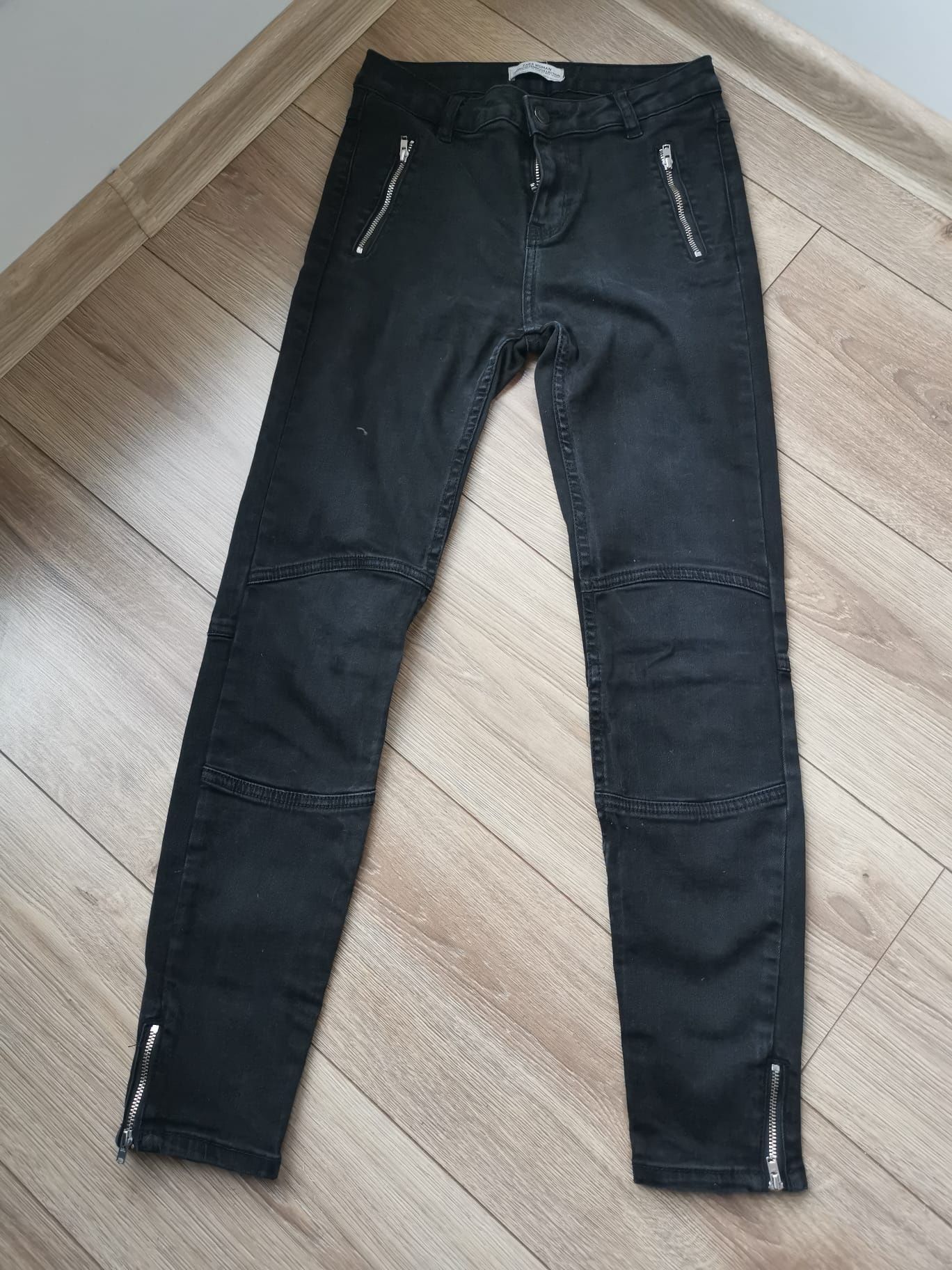 Spodnie czarny jeans Zara 34
