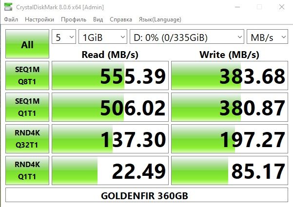 Sata ssd на 360gb новый