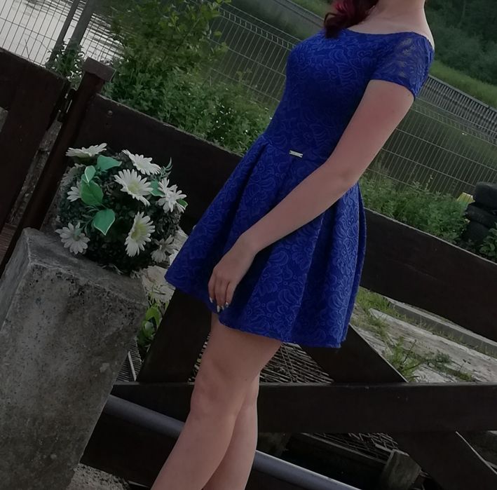 Sukienka chabrowa, sukienka koronkowa