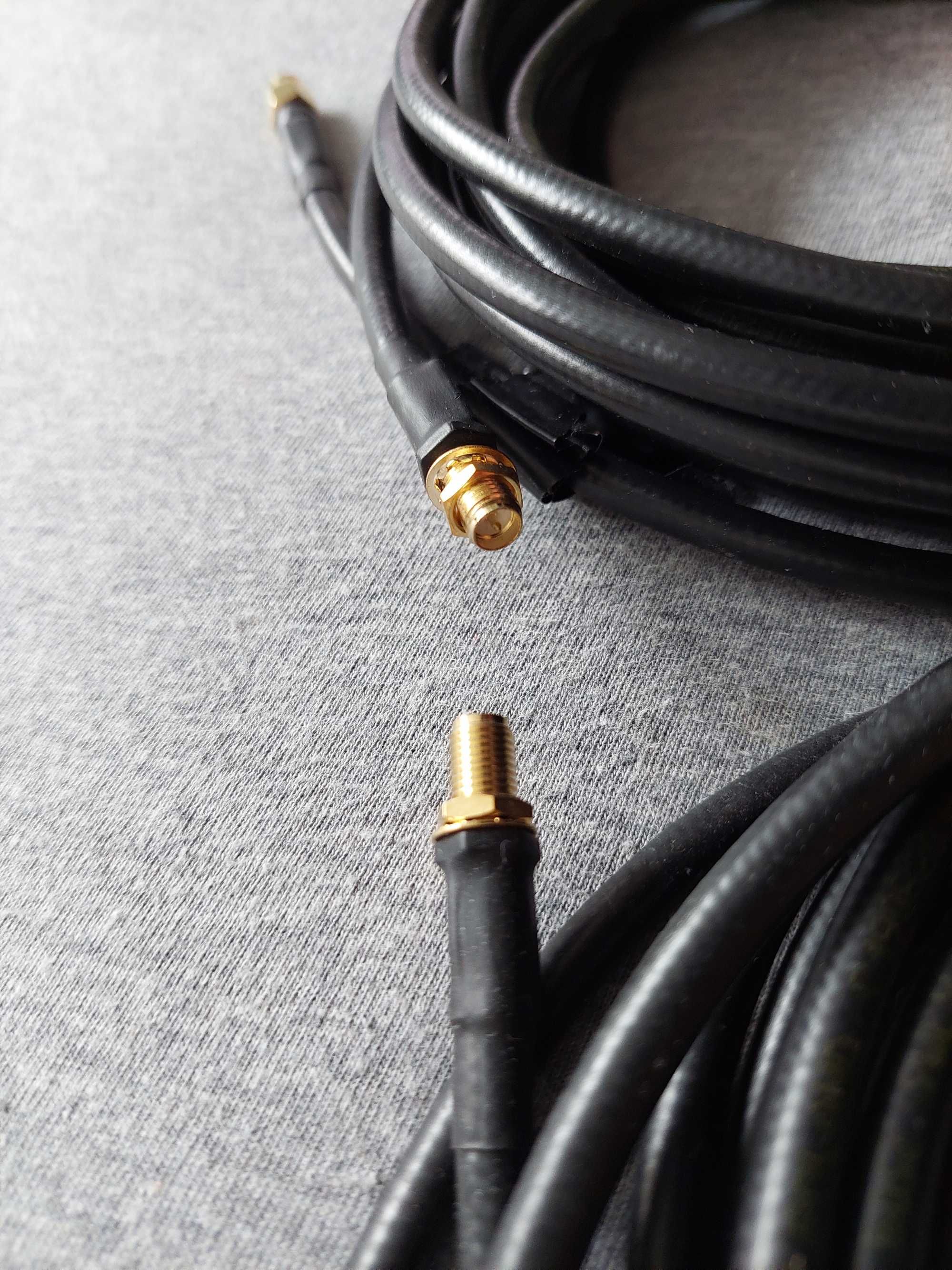 2x Kabel przedłużacz do anten WiFi 5m wtyk RP-SMA(ż) gniazdo RP-SMA(m)