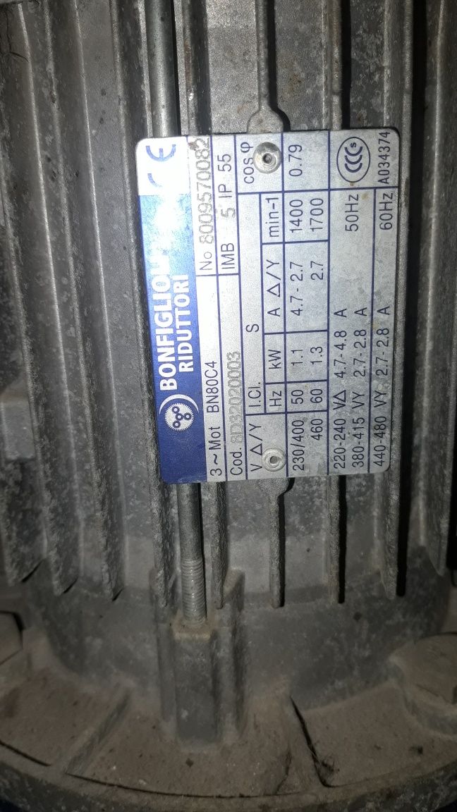 Motoreduktor BONFIGLIOLI do lini ubojowej drobiu