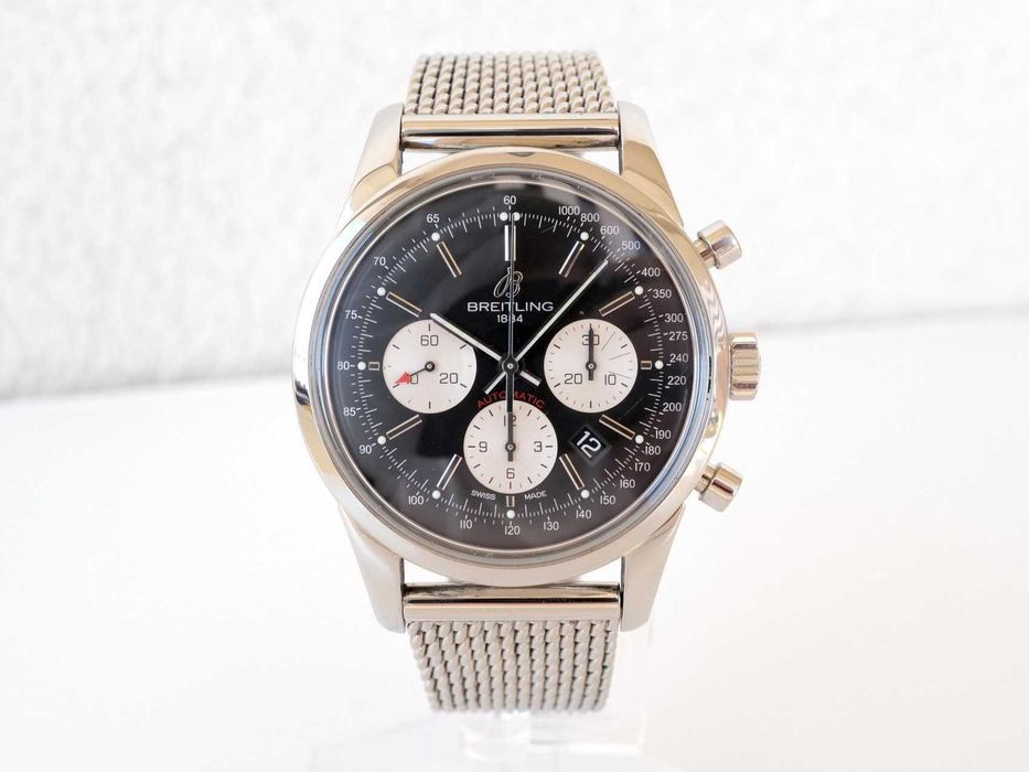 Breitling Transocean Chronograph Panda Dial 43mm