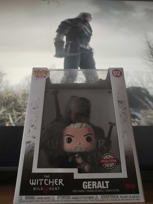 Figurka Funko Pop 02 GERALT The Witcher Game Cover Okładka