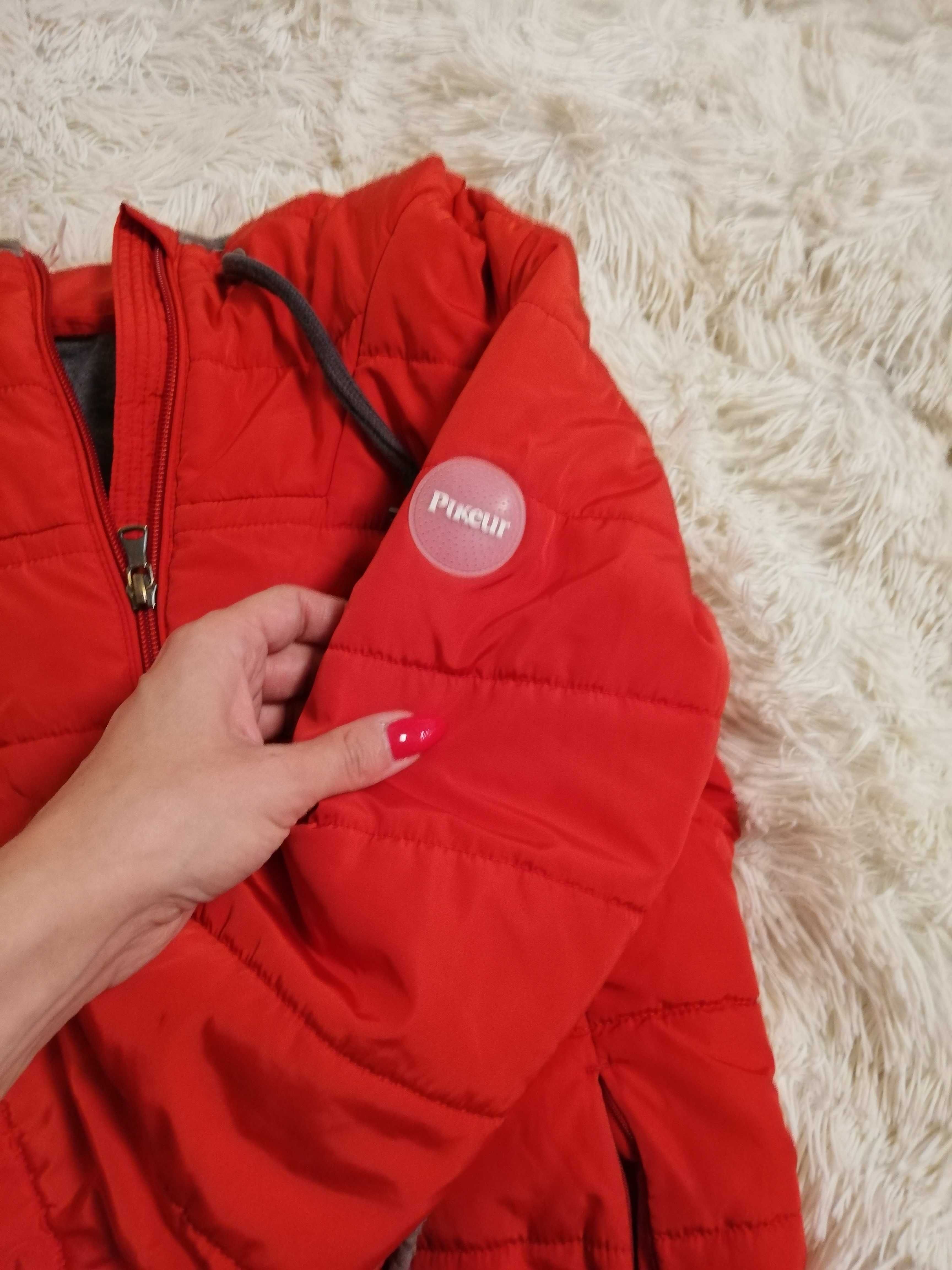 kurtka jeździecka PIKEUR S 36 model SELMA pikowana czerwona