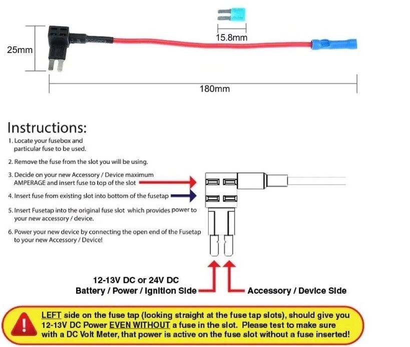 Add-a-circuit • Adaptador Fusível de Circuito Duplo • PiggyBack Fuse