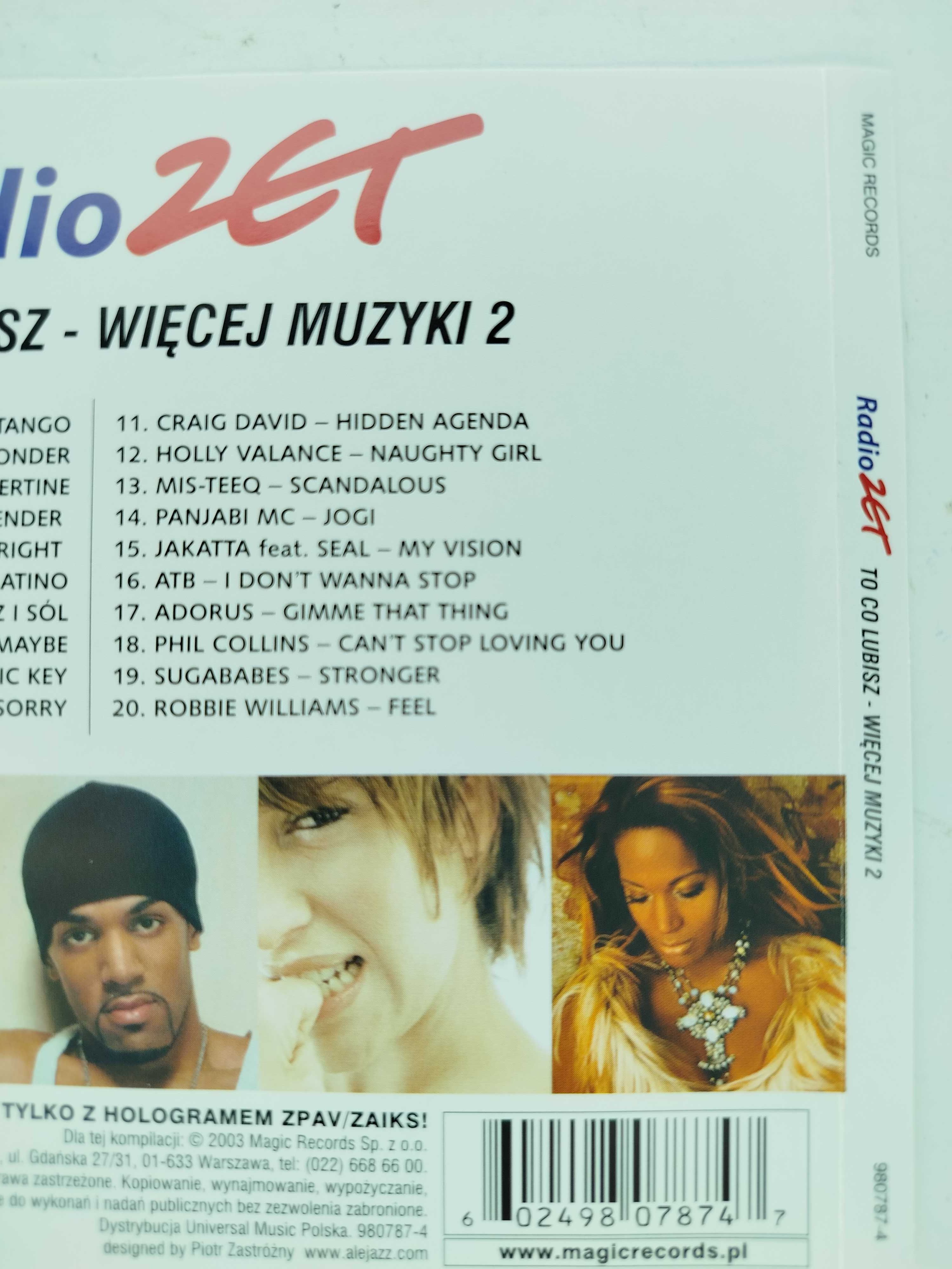 Radio ZET To co lubisz Więcej muzyki 2 In Grid Pausini Kowalska Collin