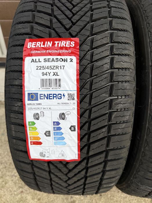 4x opony wielosezonowe 225/45 r17 94Y XL Berlin Tires German (NOWE)