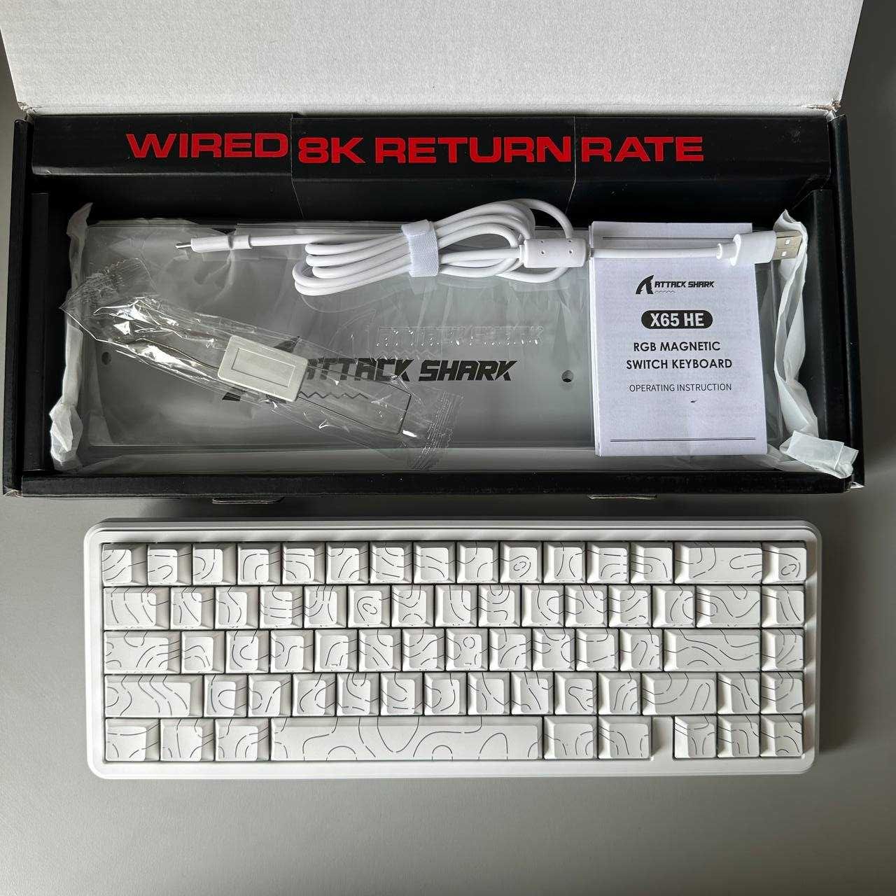 Attack shark X65 HE Keyboard Магнітна 8000hz