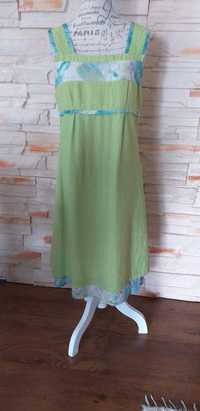 Zielona letnia sukienka Suknia spódnica r.38.  W.Br.V.