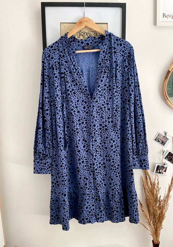 Sukienka panterka Marks&Spencer wiązana XL 42