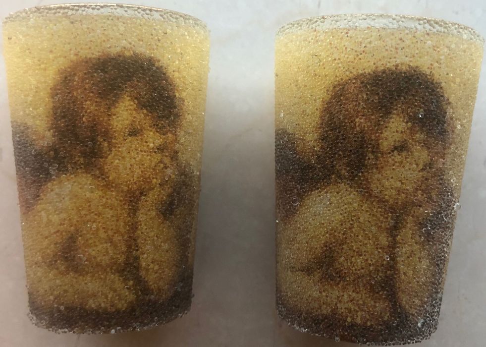 Lote de 2 Velas com Anjos / Copos