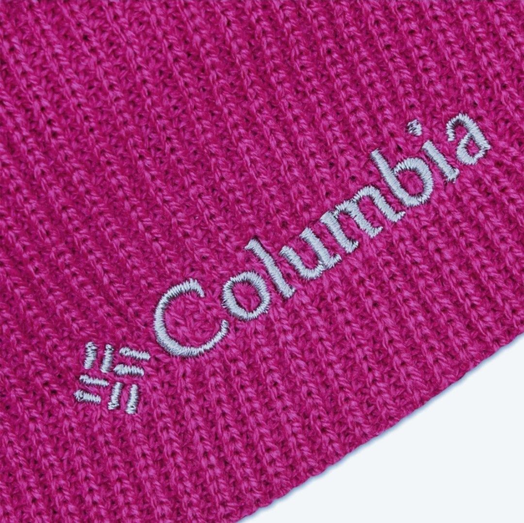 Columbia оригінальна шапка біні кольору фуксії унісекс