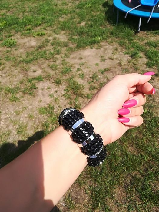 Bransoletka błyszcząca czarna