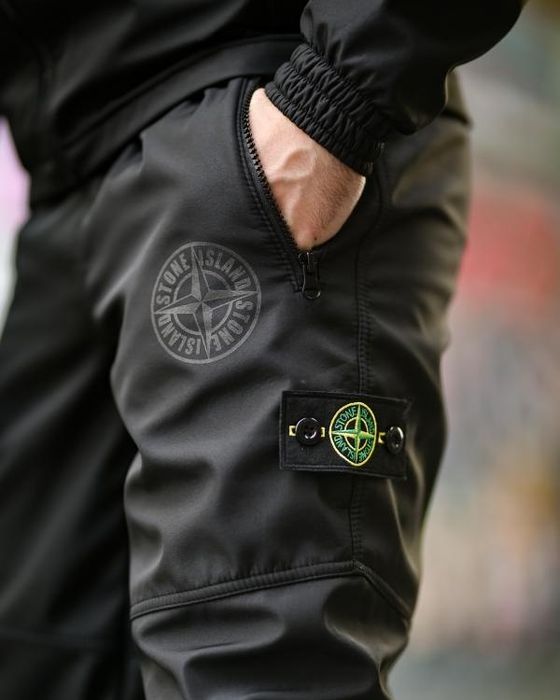 Зимовий спортивний чоловічий костюм Stone чорний / чёрный Stone зимний