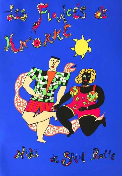 Serigrafia de Niki de Saint Phalle - "Les fiancés de Knokke"