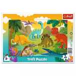Puzzle 15 elementów. Dinozaury. Trefl