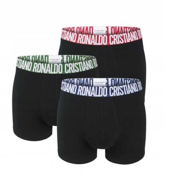 BOKSERKI męskie L  XL Cristiano RONALDO nowe ORYGINALNE czarne białe