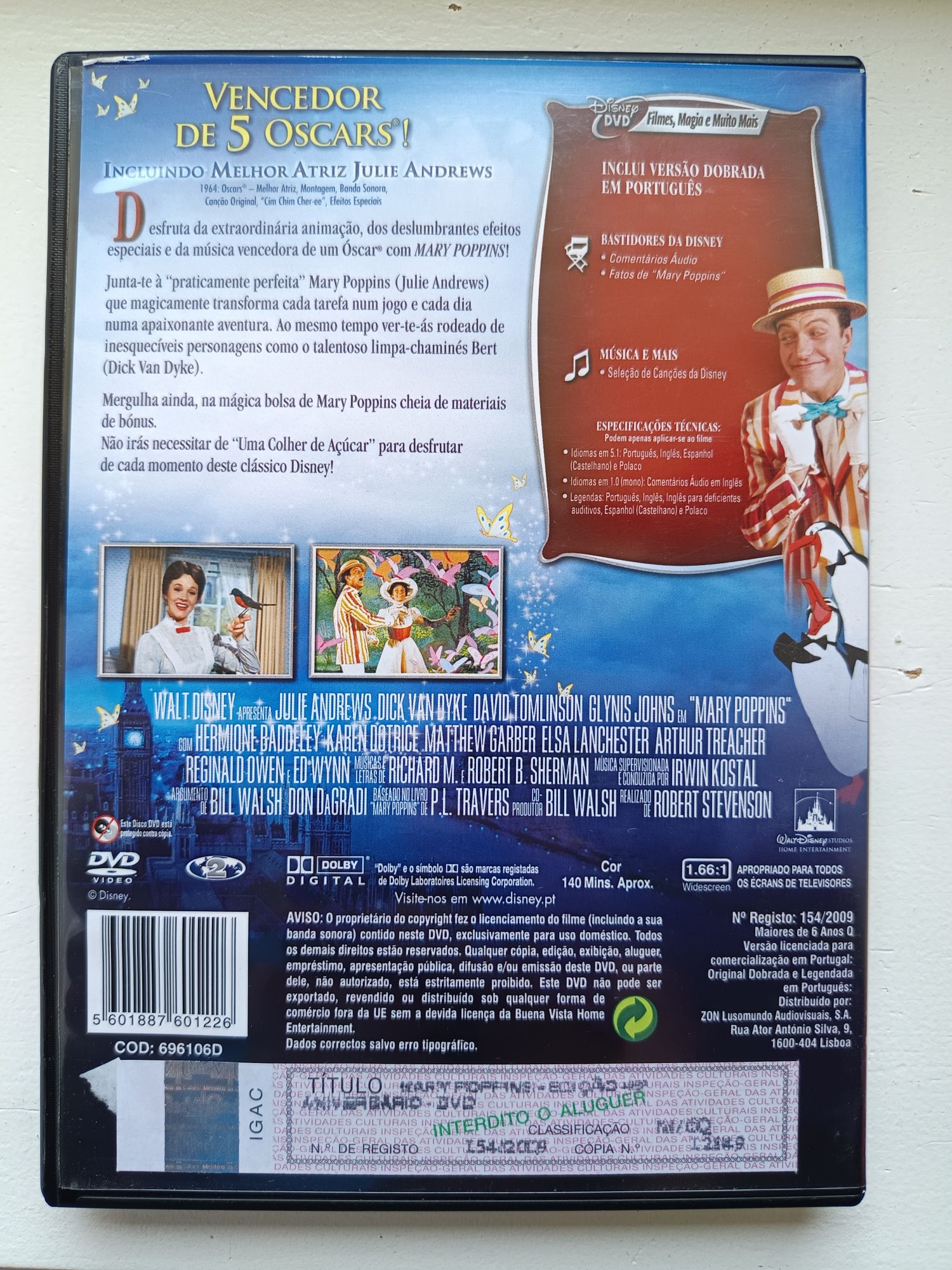 DVD Disney mary poppins