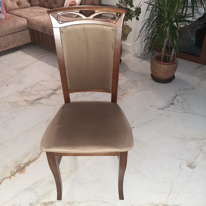 6 krzeseł eleganckie drewniane brązowe krzesła NOWE