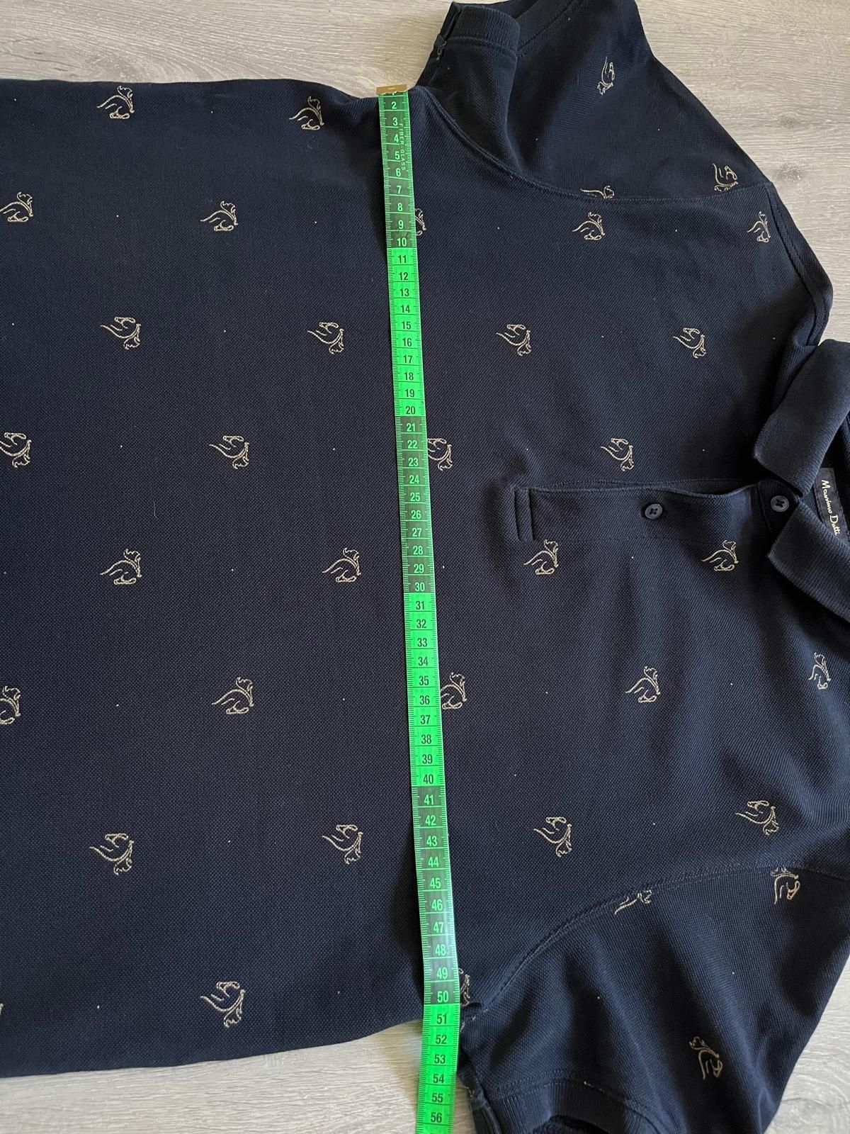 Massimo Dutti koszula polo L t-shirt granatowa męska cotton