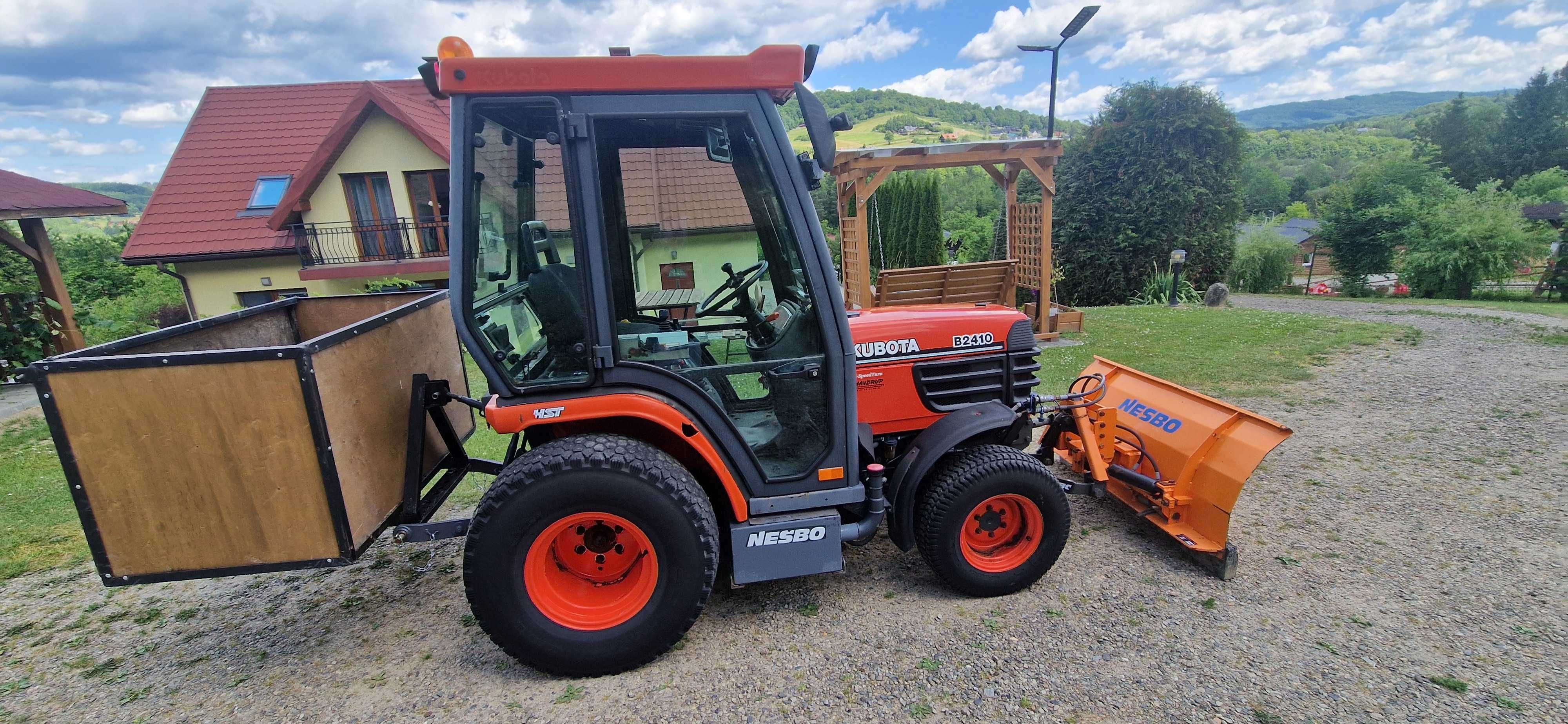 Kubota B2410 Diesel 4x4 (pług, dodatkowa hydraulika, faktura)