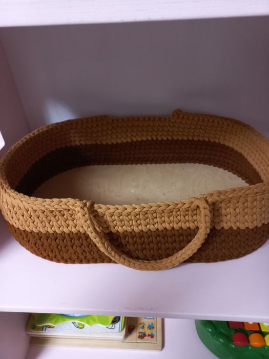 Люлька для ляльки в'язана/ переноска для пупса/ кроватка для куклы