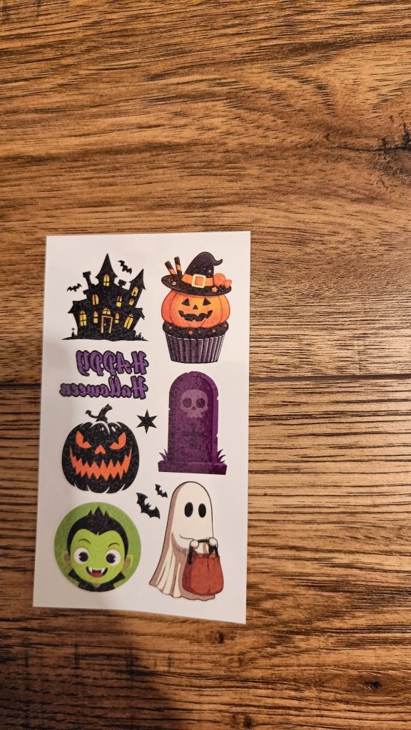 Tatuaże halloween dynia duch pająk dla dziecka