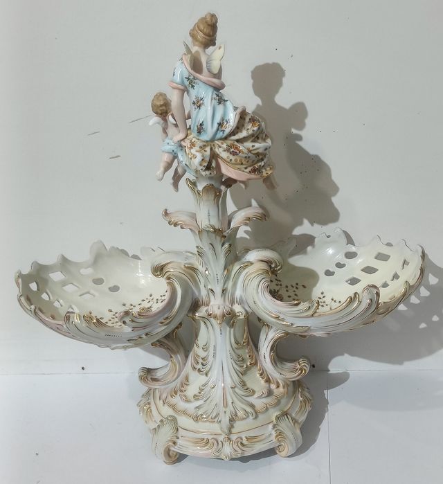 Antyczna Patera Figuralna Pot-Pourri, Francja, ok. 1800 r., Porcelana