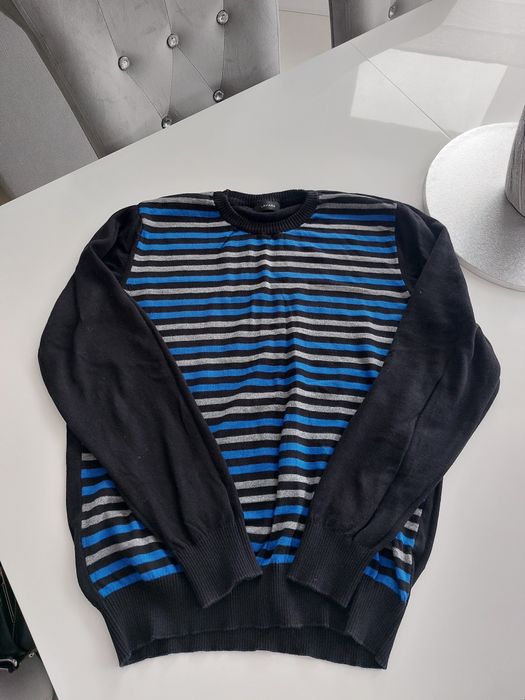 Lavard lekki jak NOWY sweter sweterek męski młodzieżowy paski r. M