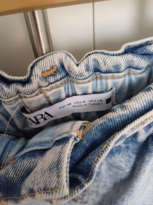 ZARA spodnie damskie baggy dżins M wysoki stan