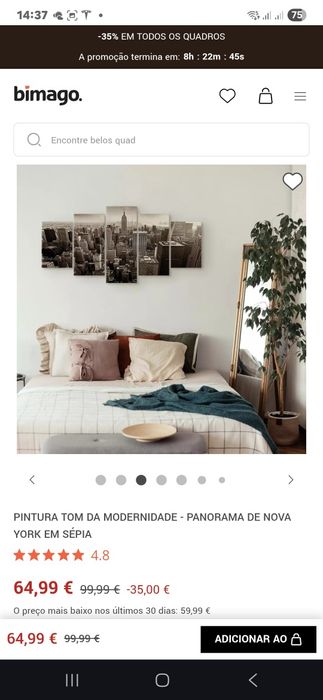 Vendo quadro novo nova york