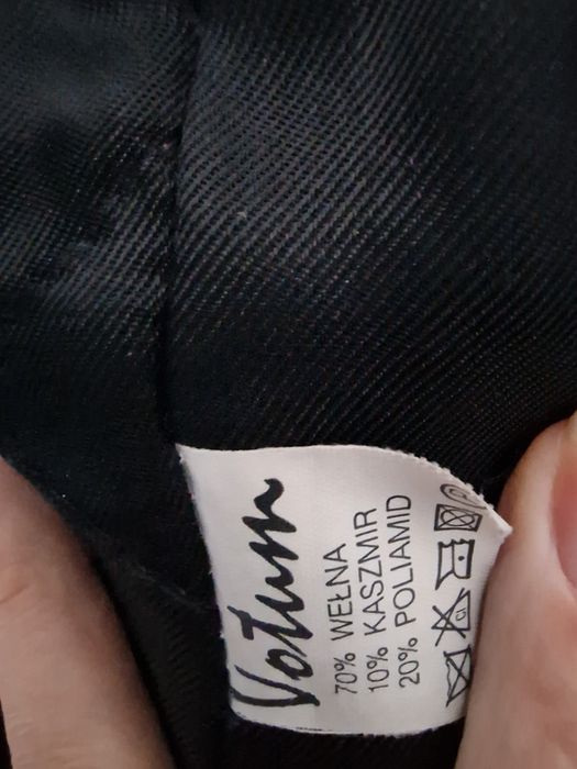 Płaszcz elegancki męski zimowy w prążki r. 46 164 cm